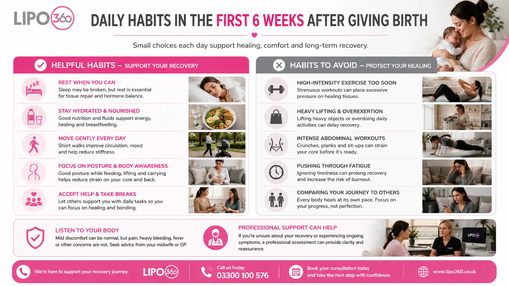 What to Do (and Avoid) in the First 6 Weeks After Giving Birth To Avoid Diastasis Recti 3 First 6 Weeks After Giving Birth To Avoid Diastasis Recti Redhill : Daily Habits in the First 6 Weeks After Giving Birth